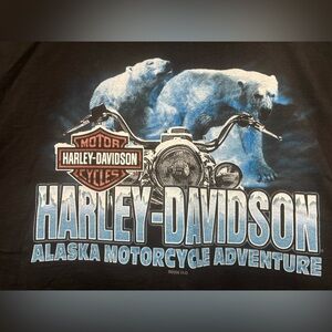 New with tags Harley-Davidson Black and Blue Alaska Adventure Tee 2XL